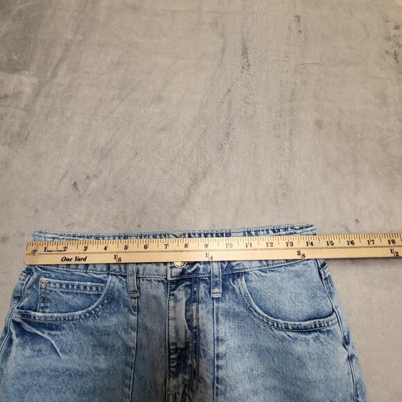 Forever 21 Jeans Womens 27 Light Wash Carpenter Wide Leg High Rise Baggy - Picture 10 of 12